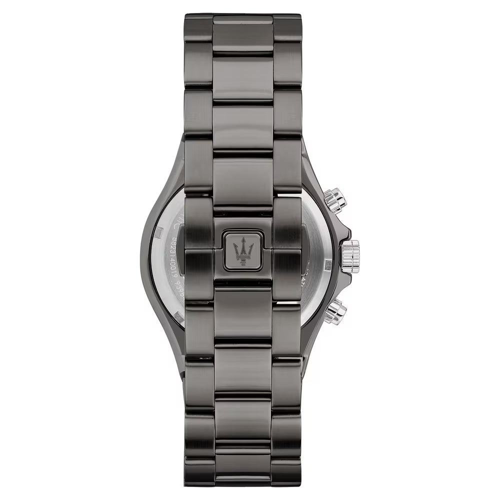 Orologio Maserati Sfida Chrono 41 Mm Pvd Grigio Braccialato Quadrante Grigio