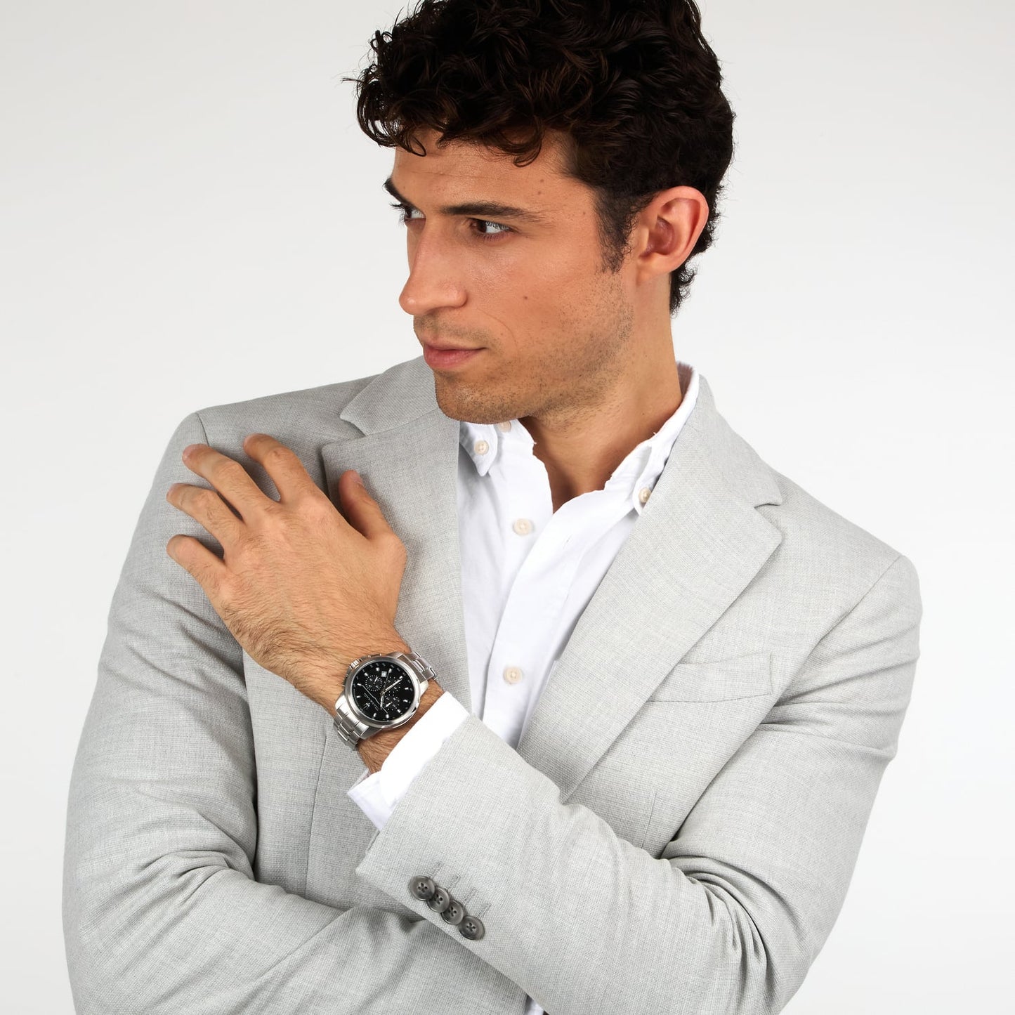 Orologio Maserati Successo Chrono 44 mm Acciaio Braccialato Nero