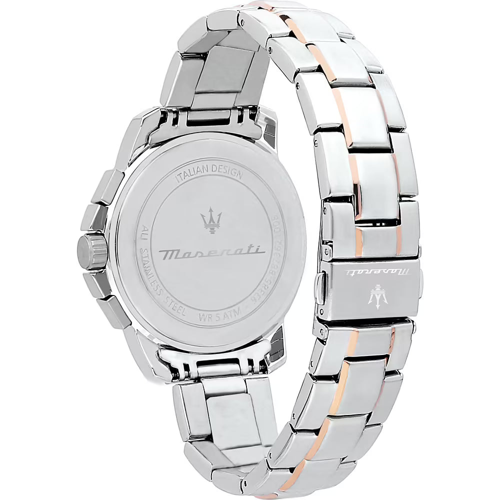 Orologio Maserati Successo Chrono 44 Mm Acciaio Braccialato Bicolore
