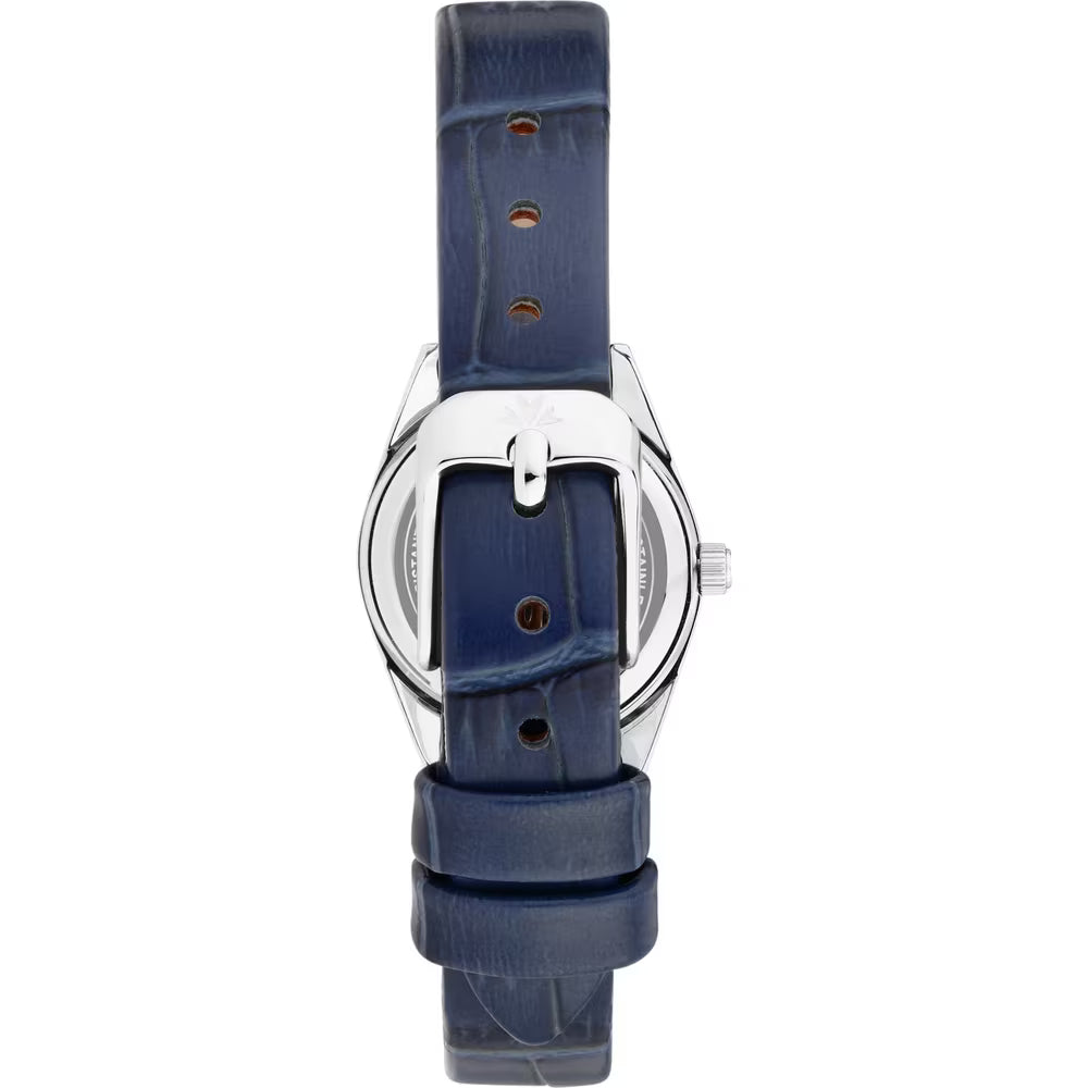 Orologio Morellato Magia Lady Strass 24 Mm Acciaio Pelle Stampa Cocco Blu