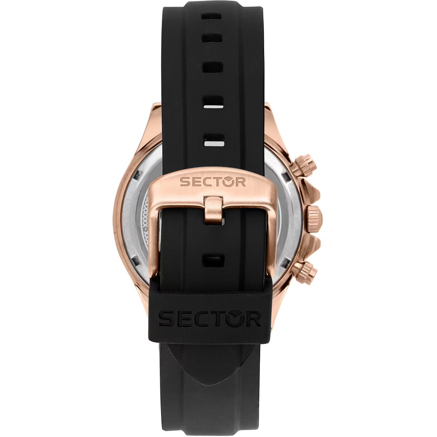 Orologio Sector 230 Chrono 43 mm Pvd Oro Rosa Cinturino Silicone Nero