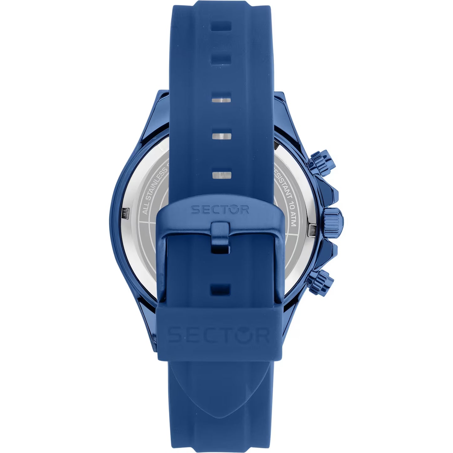 Orologio Sector 230 Water Chrono 43 Mm Pvd Blu Gomma Quadrante Azzurro/Blu