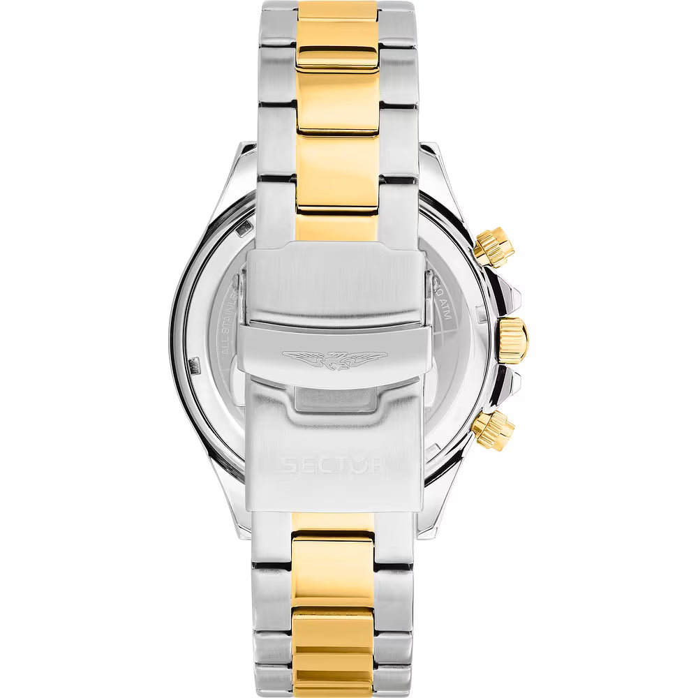 Orologio Sector 230 43 Mm Chrono Acciaio Braccialato Quadrante Bianco