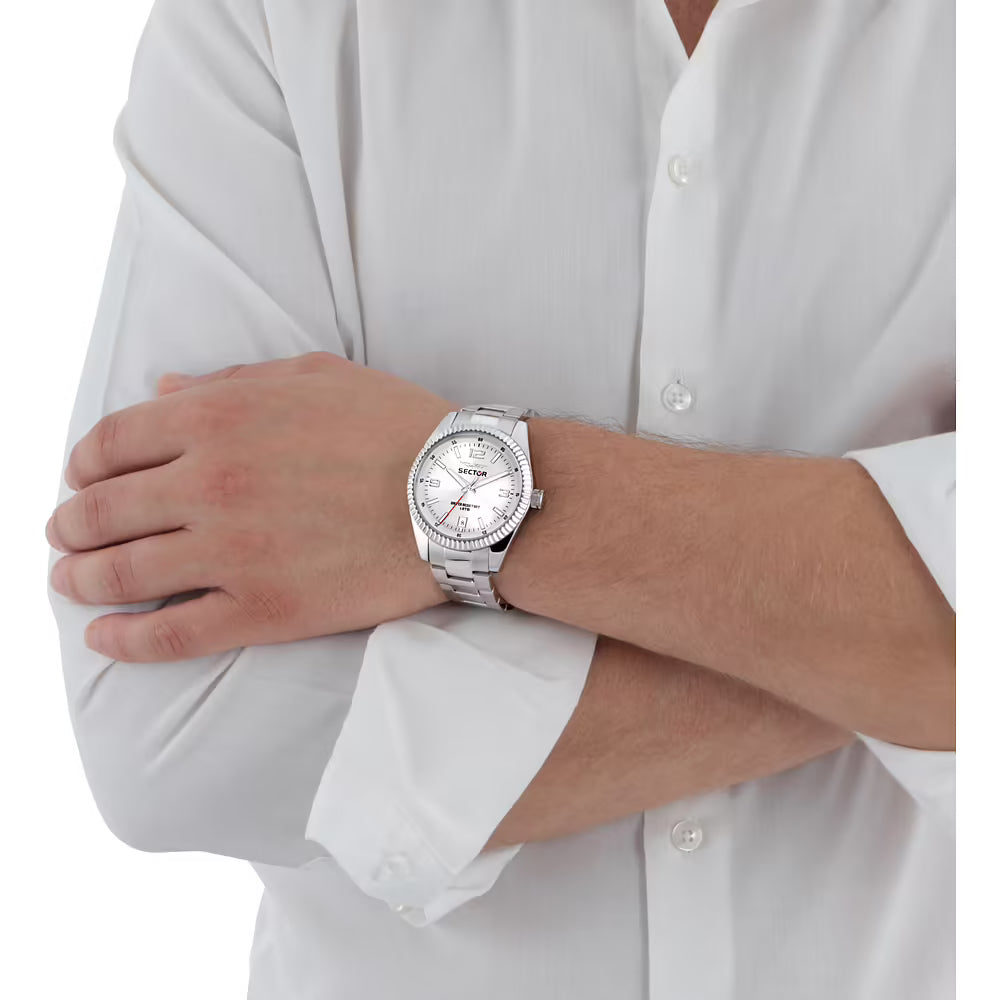 Orologio Sector 240 41 mm Acciaio Braccialato Silver