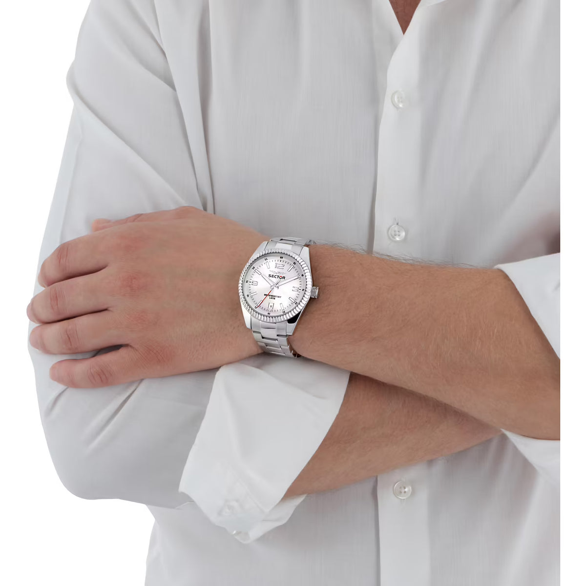 Orologio Sector 240 41 Mm Acciaio Braccialato Silver