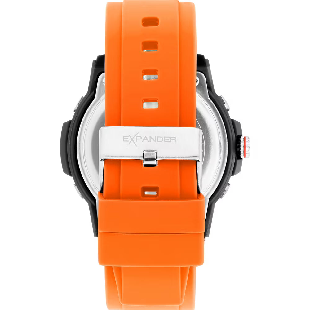 Orologio Sector Ex-56 Analogico Digitale 46 Mm Policarbonato Nero Silicone Arancione