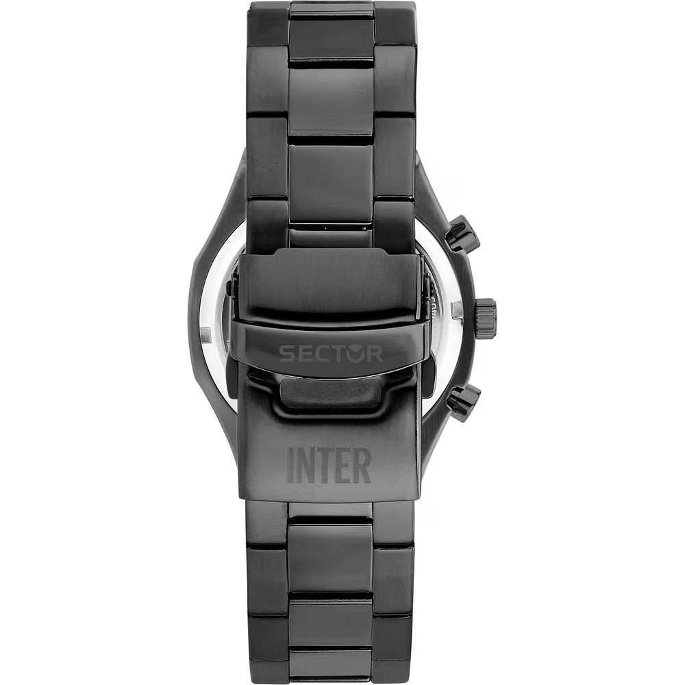Orologio Sector Otto150 Inter Chrono 42 Mm Pvd Nero Braccialato Quadrante Blu