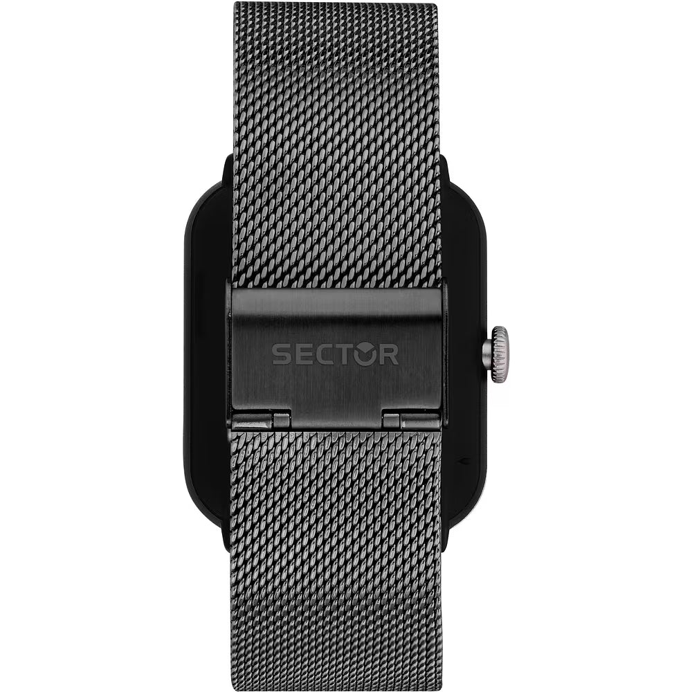 Orologio Smartwatch Sector S-08 Smart Digital Braccialato Maglia Milanese Pvd Nero
