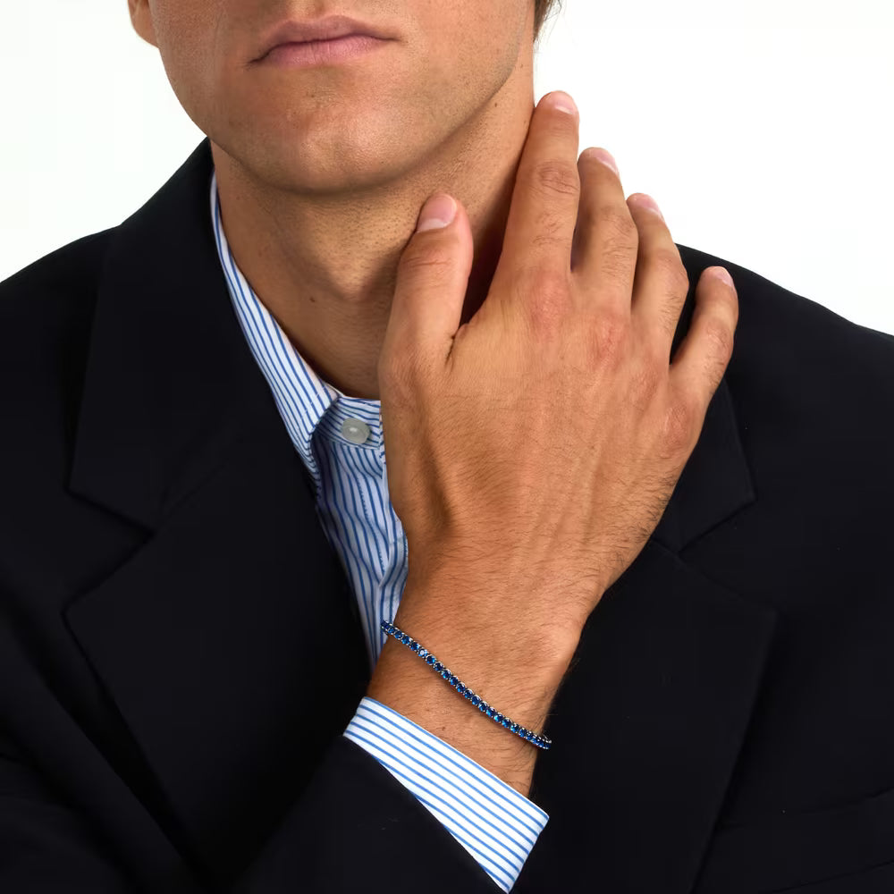 Bracciale Morellato Club Acciaio Tennis Cristalli Blu