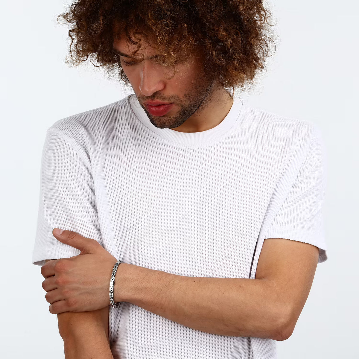 Bracciale Uomo Sector Basic Acciaio Maglia Modulare Con Elementi Satinati/Lucidi e Viti