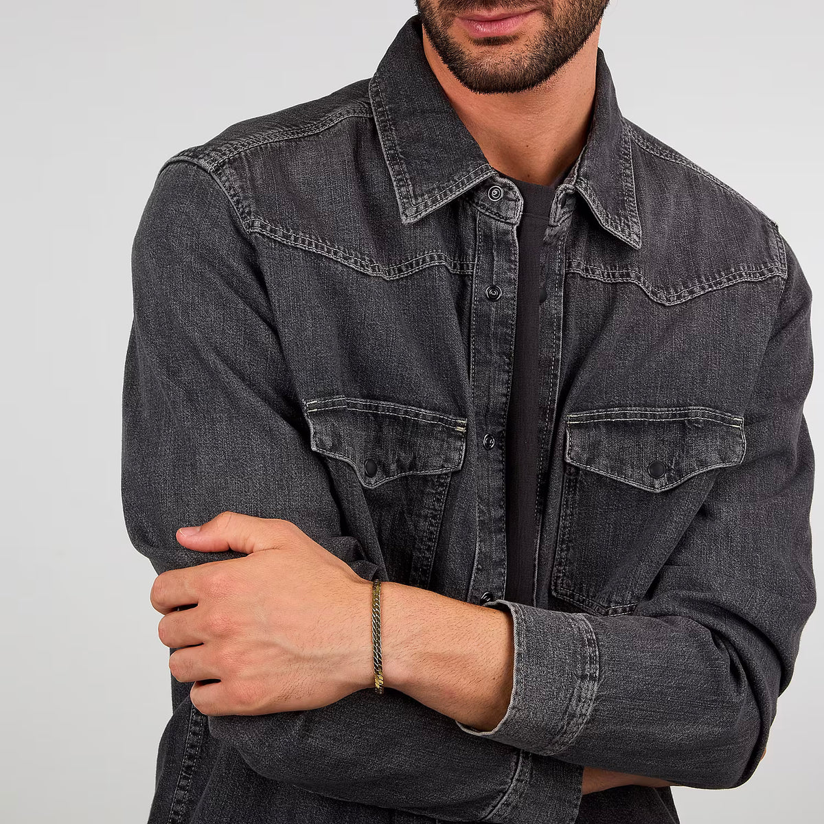 Bracciale Uomo Sector Basic Acciaio Pvd Oro Maglia Catena Piatta