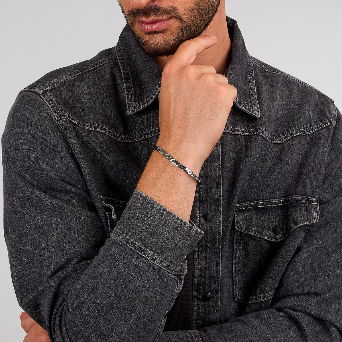 Bracciale Uomo Sector Basic Acciaio Maglia Catena Piatta