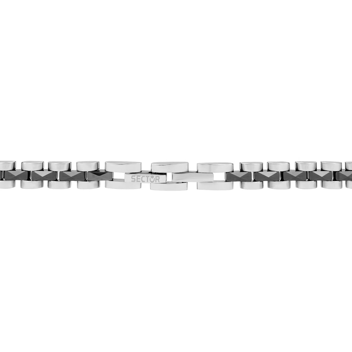 Bracciale Uomo Sector Ceramic Acciaio Inserti Ceramica Nera