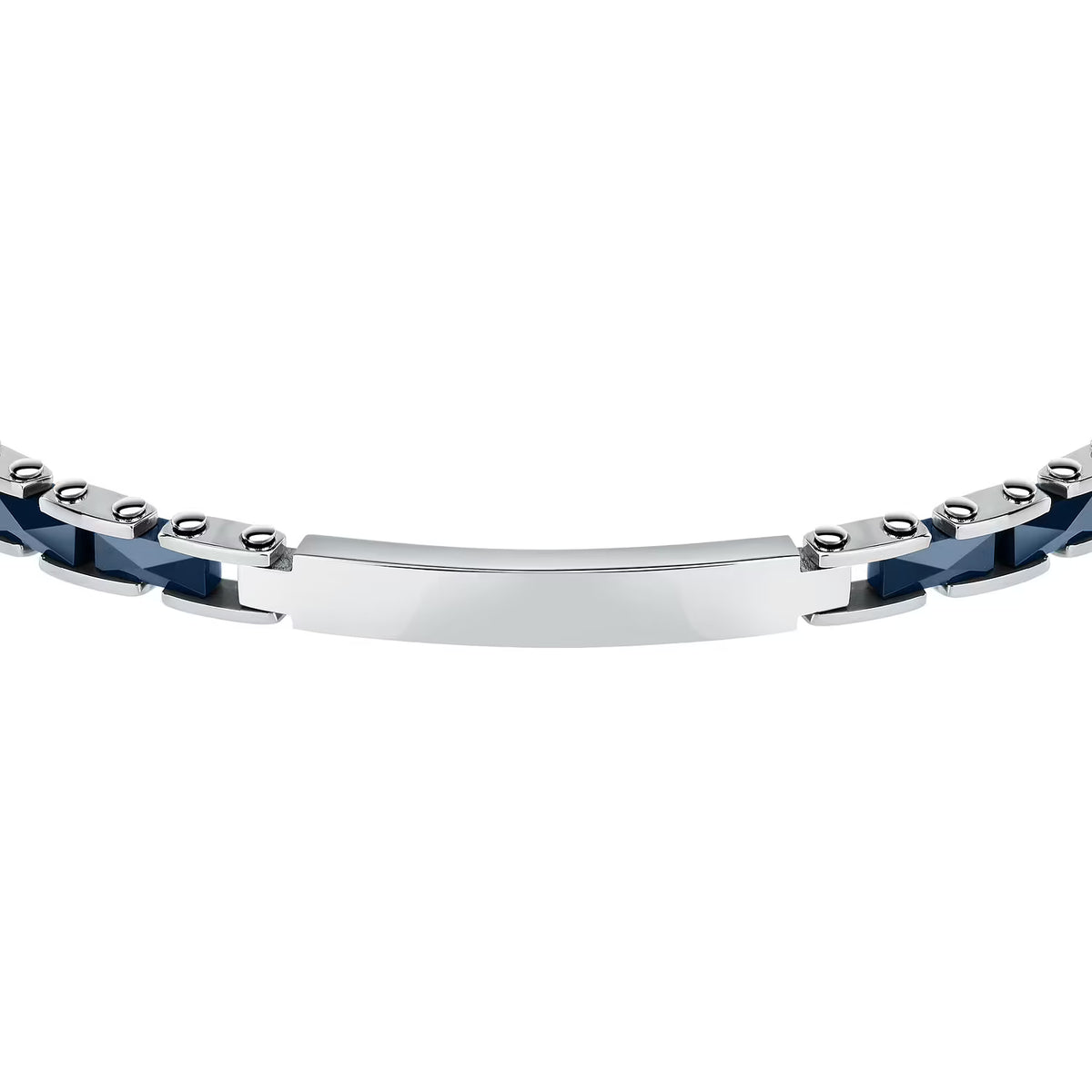 Bracciale Uomo Sector Ceramic Acciaio/Ceramica Blu Piastrina Centrale