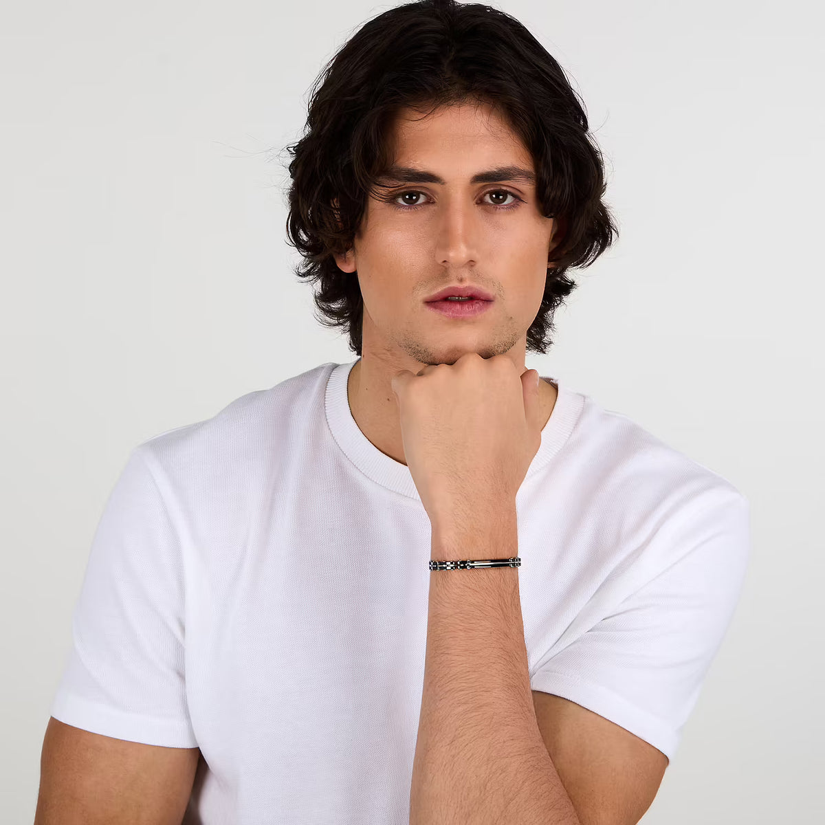 Bracciale Uomo Sector Ceramic Acciaio Pvd Nero