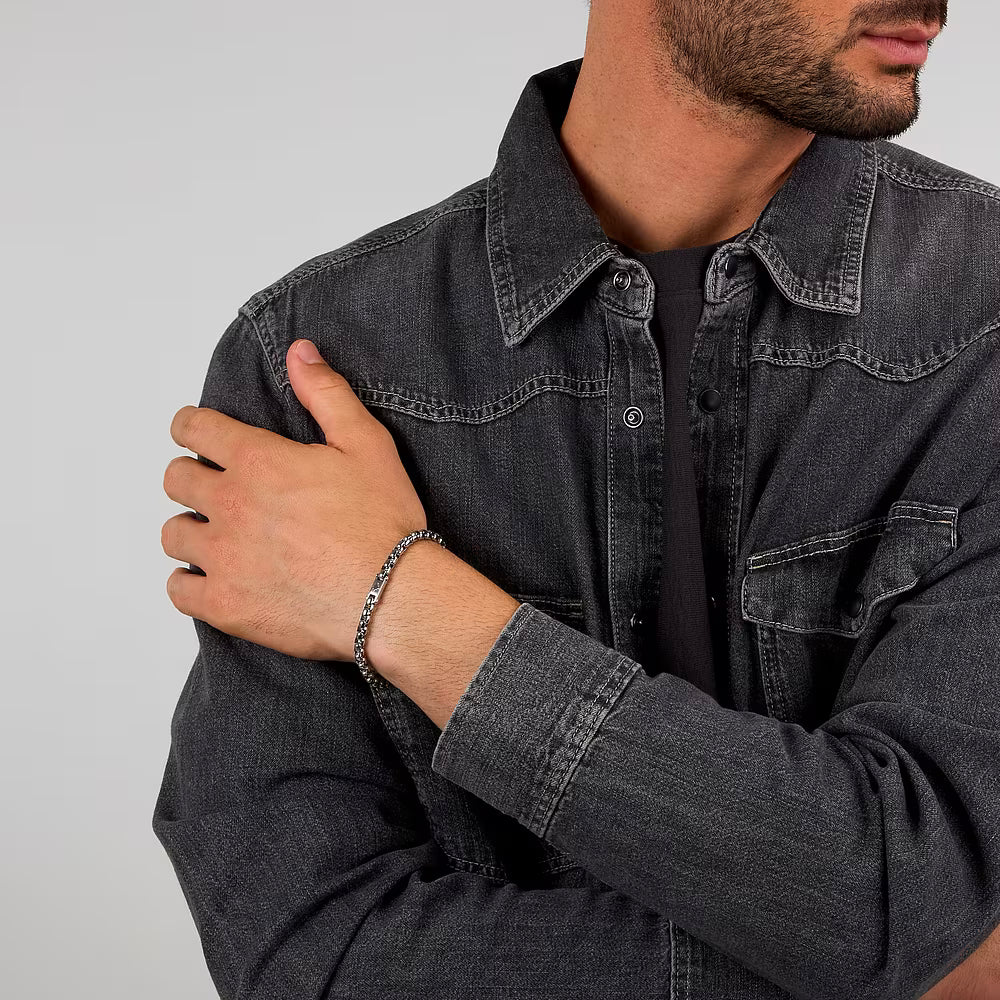 Bracciale Uomo Sector Marine A Maglia Veneziana Acciaio Con Piastrina Satinata/Rosa Dei Venti