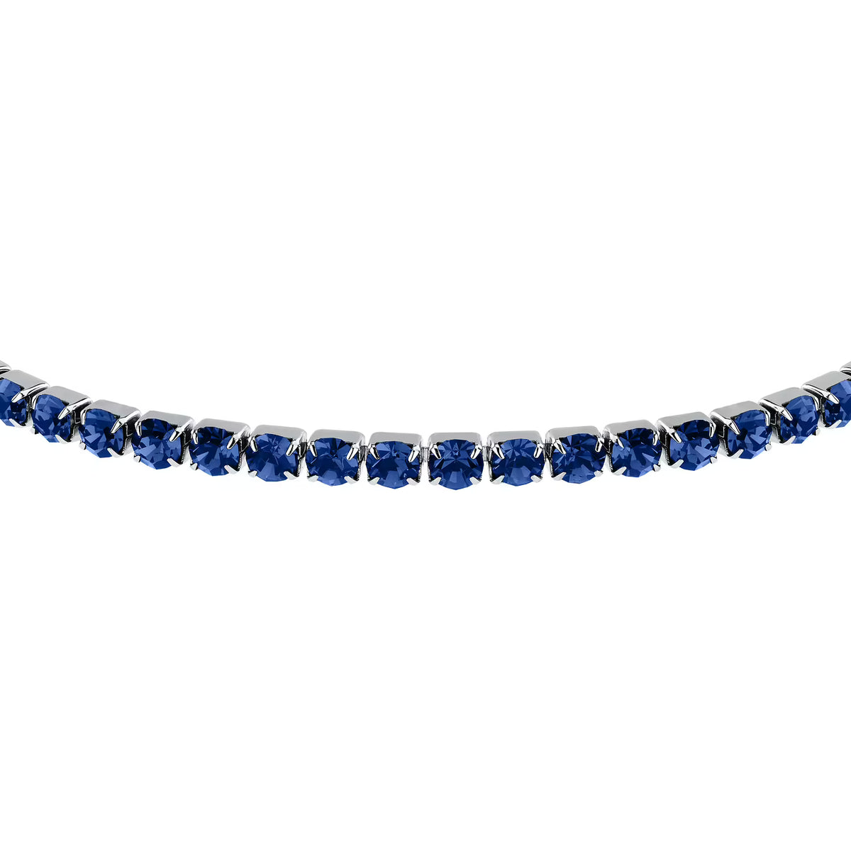 Bracciale Uomo Sector Tennis Acciaio Con Cristalli Blu