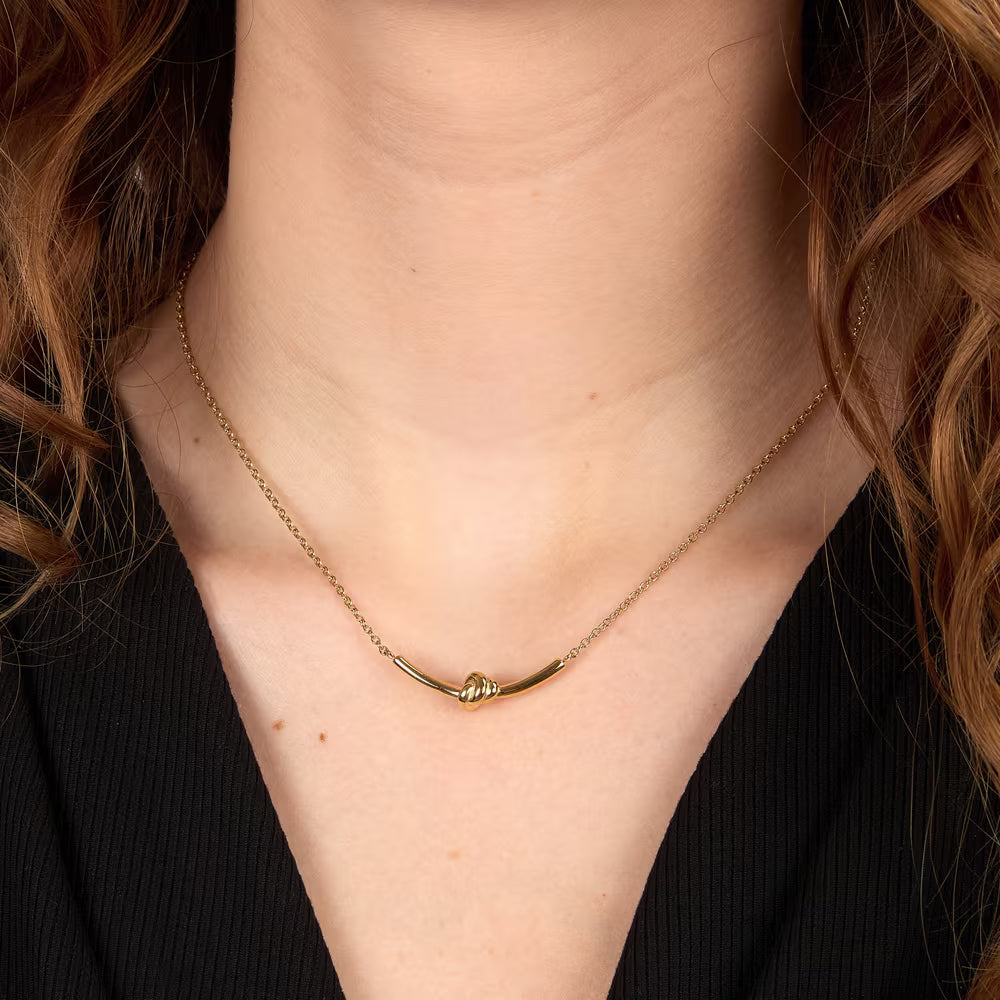 Collana Morellato Legame Pvd Oro Centrale Rigido Nodo