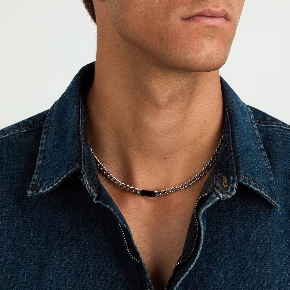Bracciale Uomo Morellato Terra Collana Acciaio Maglia Grumetta Elemento Esagonale
