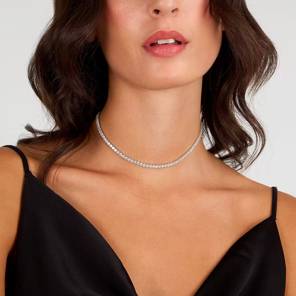 Collana Tennis Girocollo Morellato Tesori Argento Zirconi