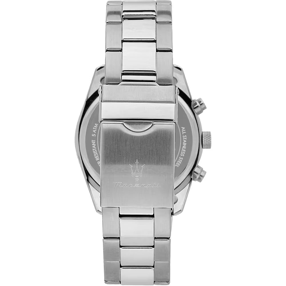 Orologio Maserati Time Attrazione Multifunzione 43 mm Acciaio Braccialato Blu Silver