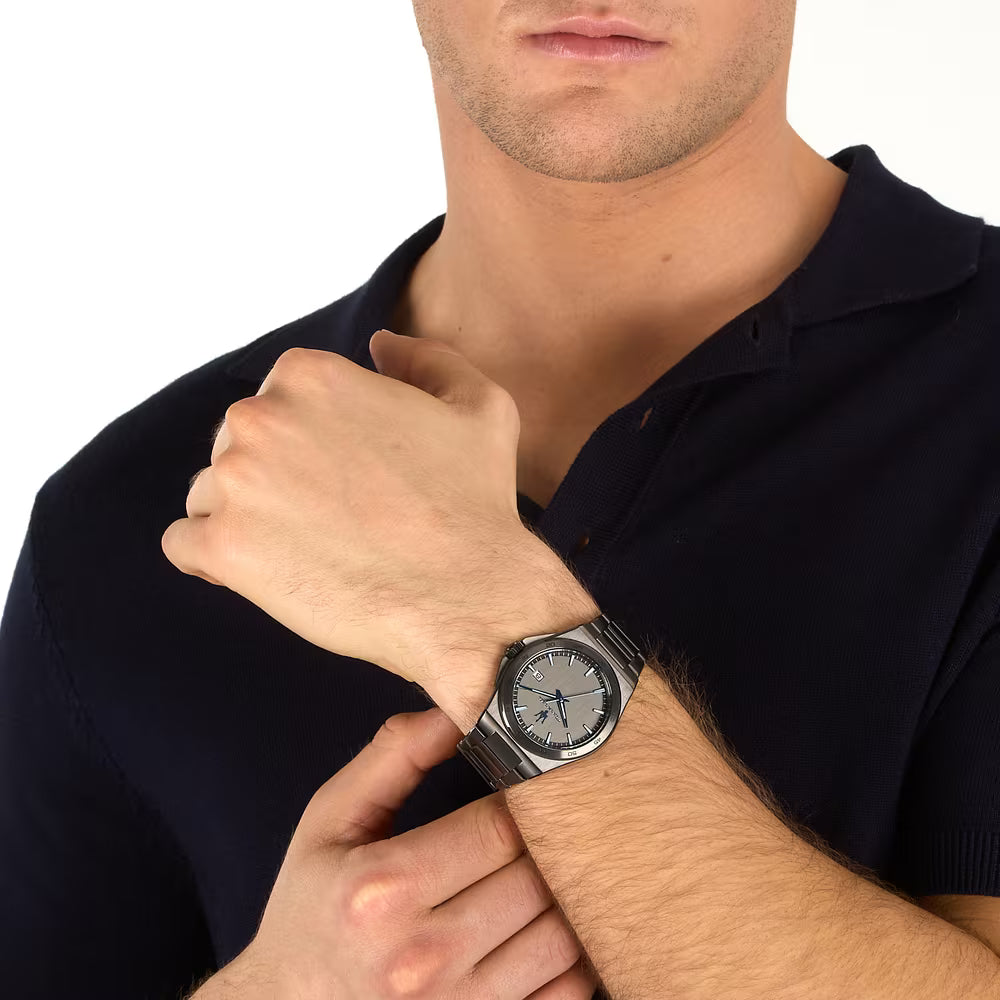 Orologio Maserati Dark Edition Velocità Slim 40 Mm Pvd Grigio Braccialato