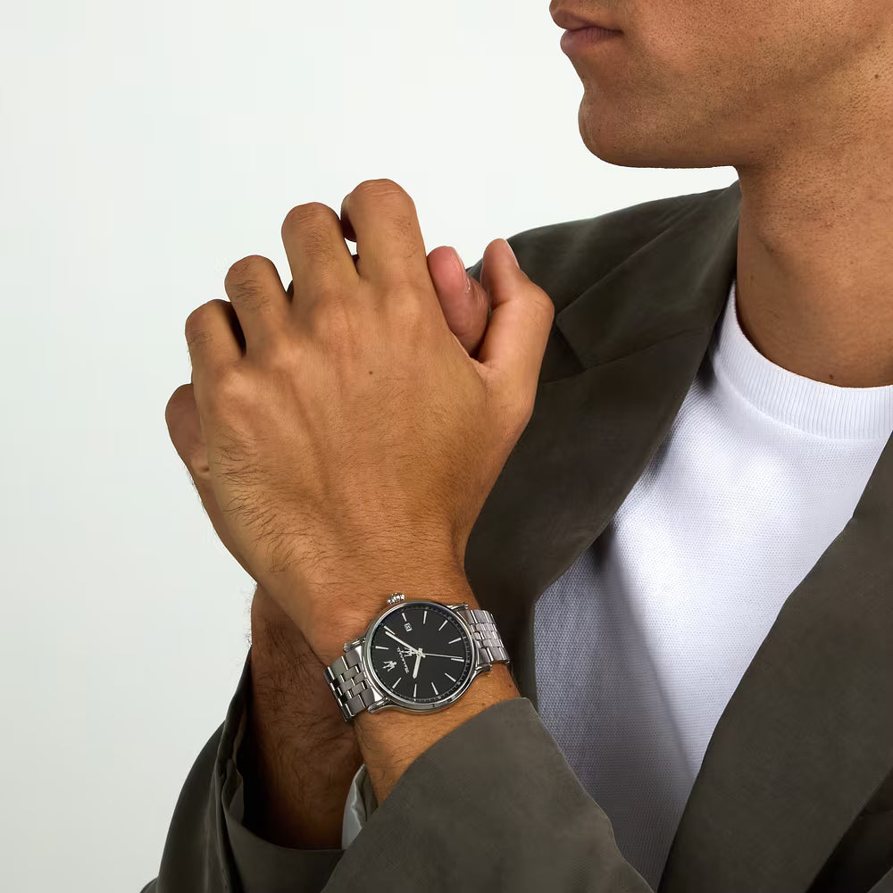 Orologio Maserati Epoca Slim 40 Mm Acciaio Braccialato Nero