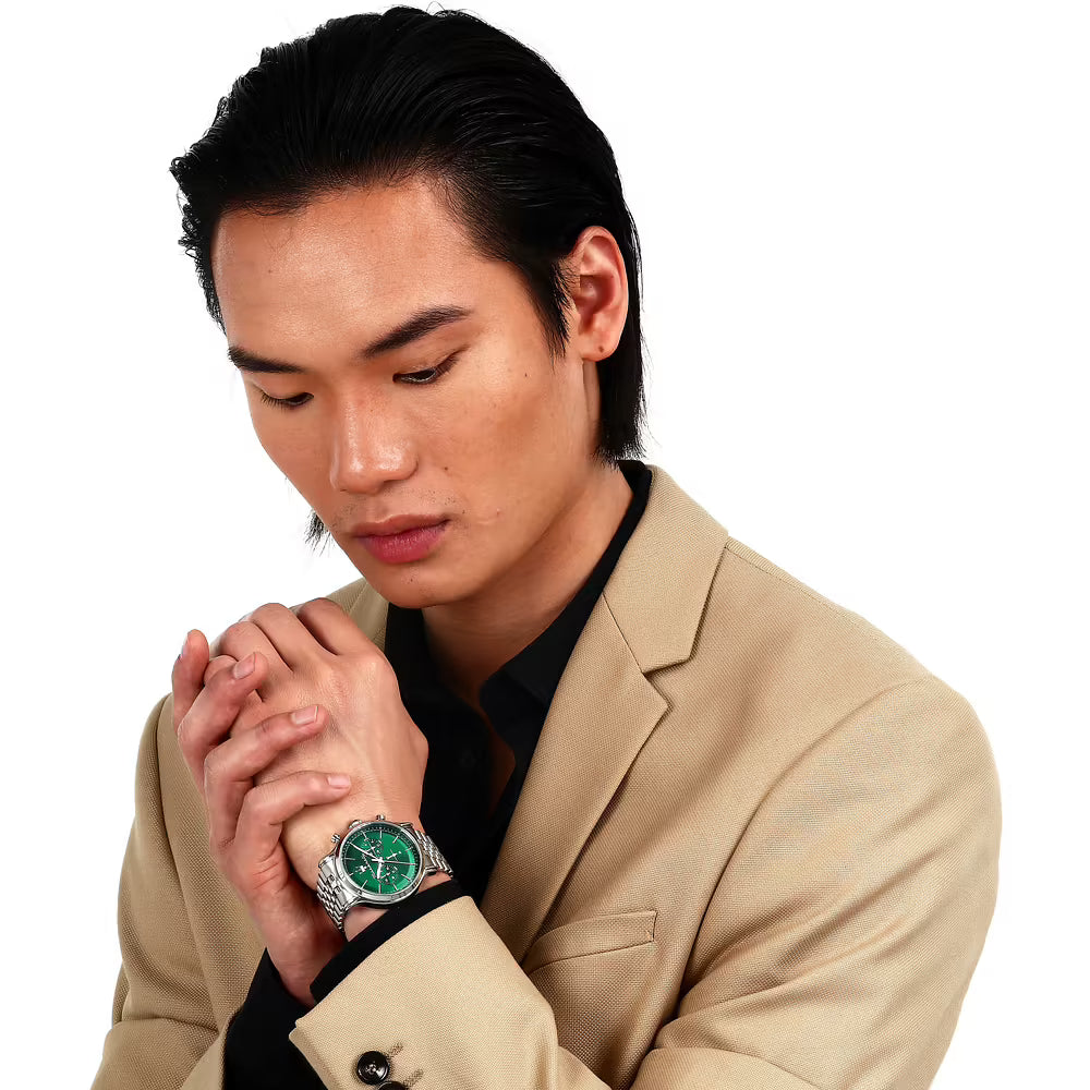 Orologio Maserati Epoca Chrono 42 Mm Acciaio Braccialato Verde