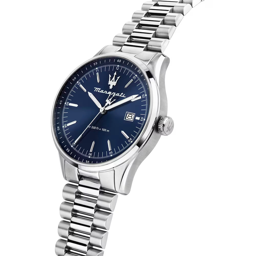 Orologio Maserati Sorpasso 42 Mm Acciaio Braccialato Blu