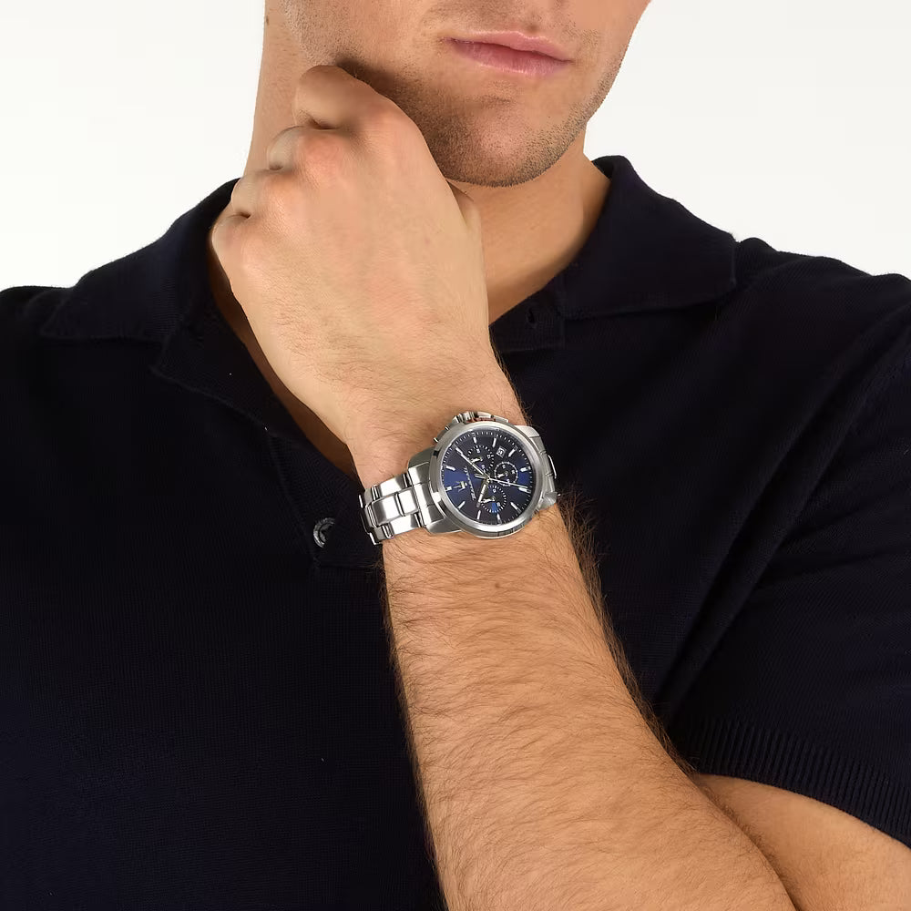 Orologio Maserati Successo 42 Mm Chrono Acciaio Braccialato Blu
