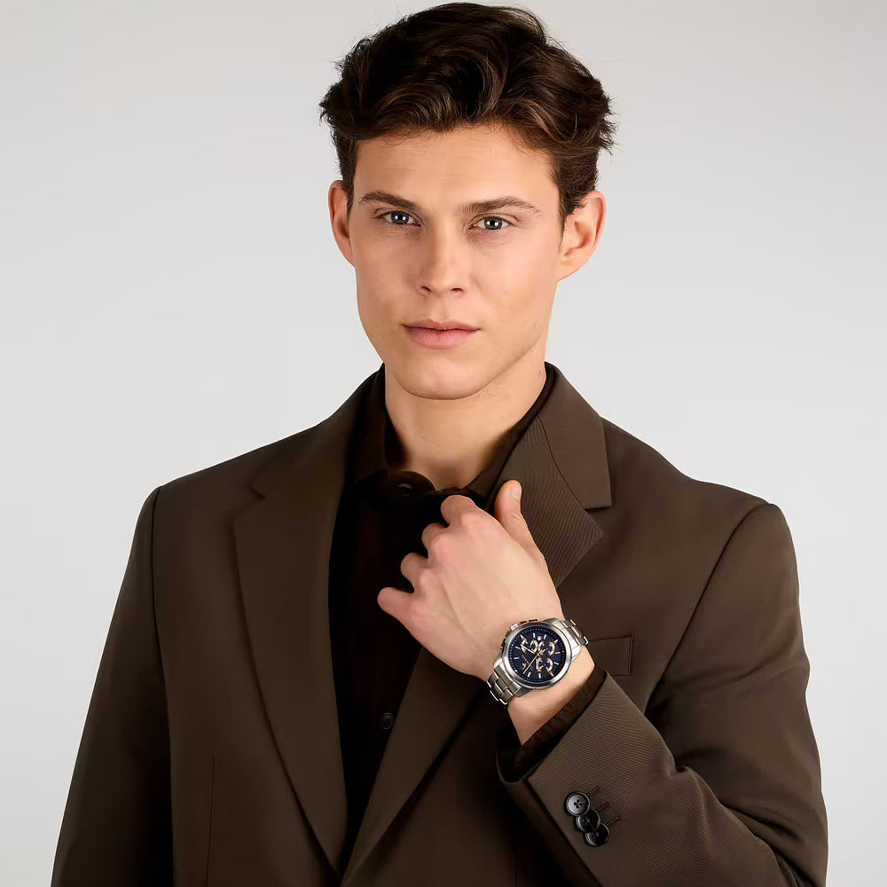 Orologio Maserati Successo Chrono 44 Mm Acciaio Braccialato Bicolore