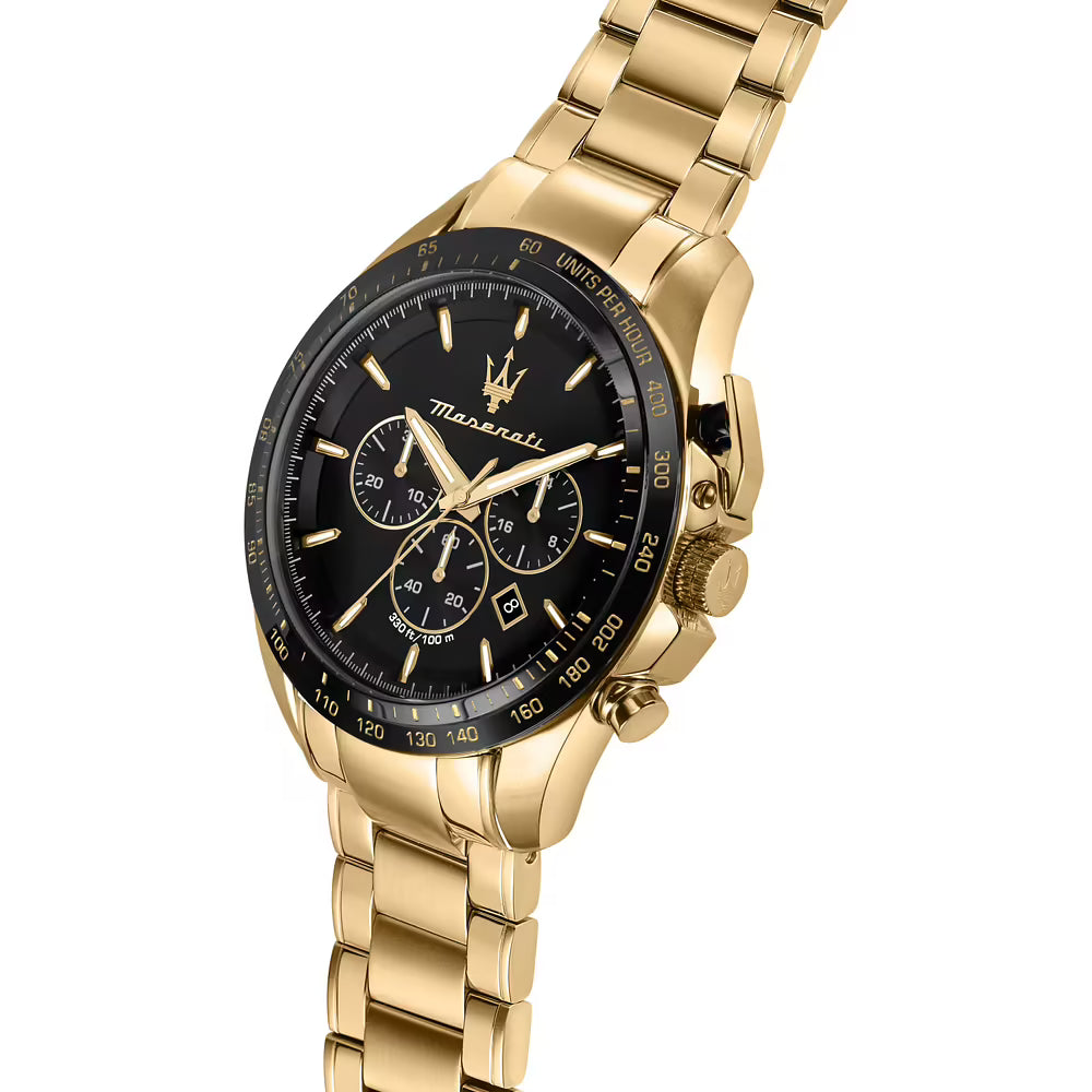 Orologio Maserati Traguardo Chrono 45 Mm Pvd Oro Braccialato