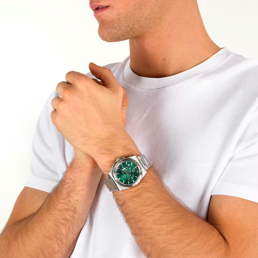 Orologio Maserati Velocità 43 mm Chrono Acciaio Braccialato Quadrante Verde