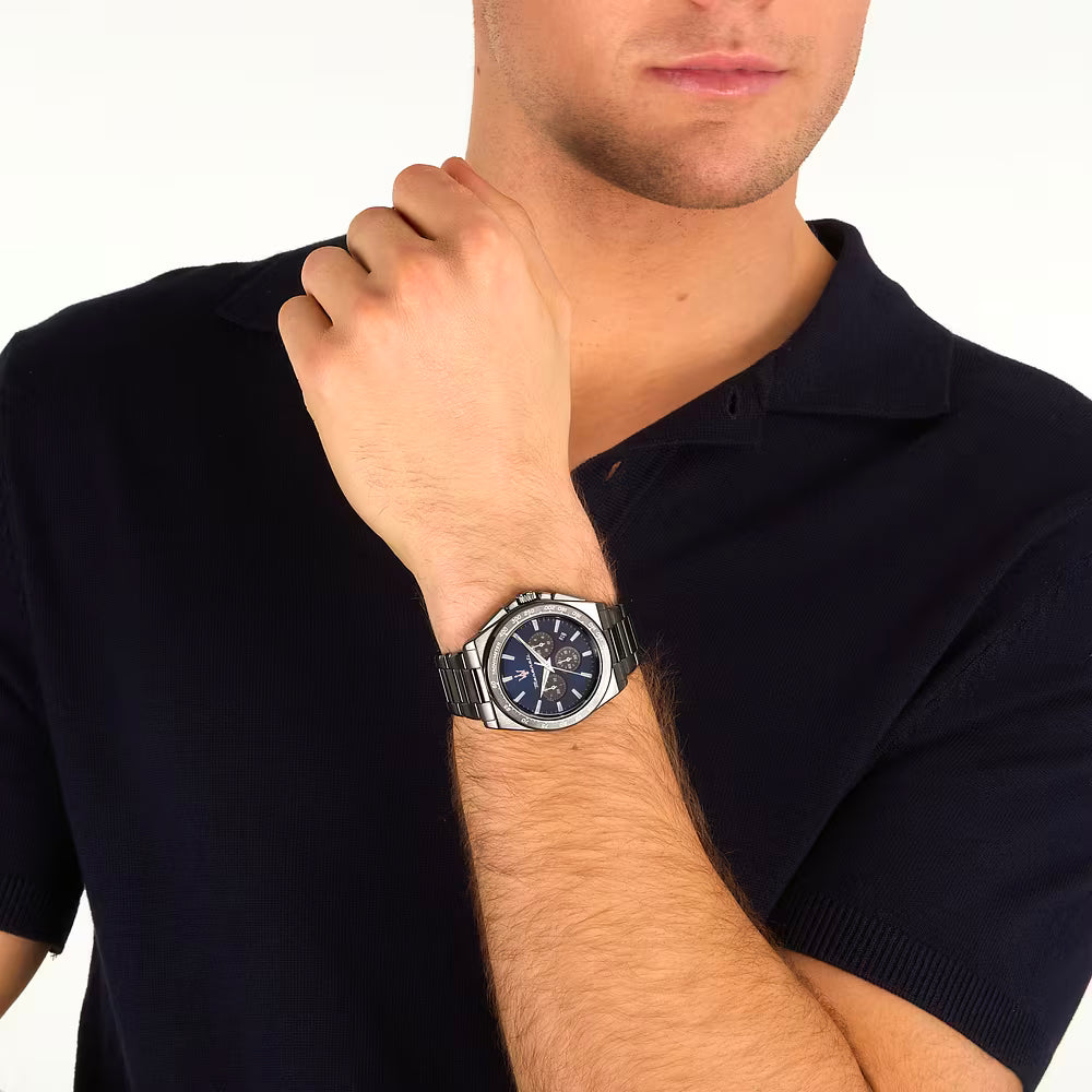 Orologio Maserati Velocità 43 mm Chrono Acciaio Pvd Dark Gun Braccialato