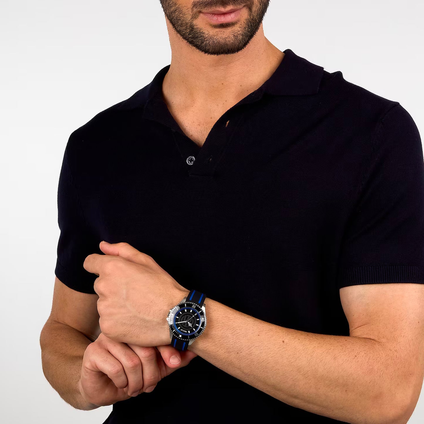 Orologio Sector 230 Inter 43 mm Gomma Nera/Blu