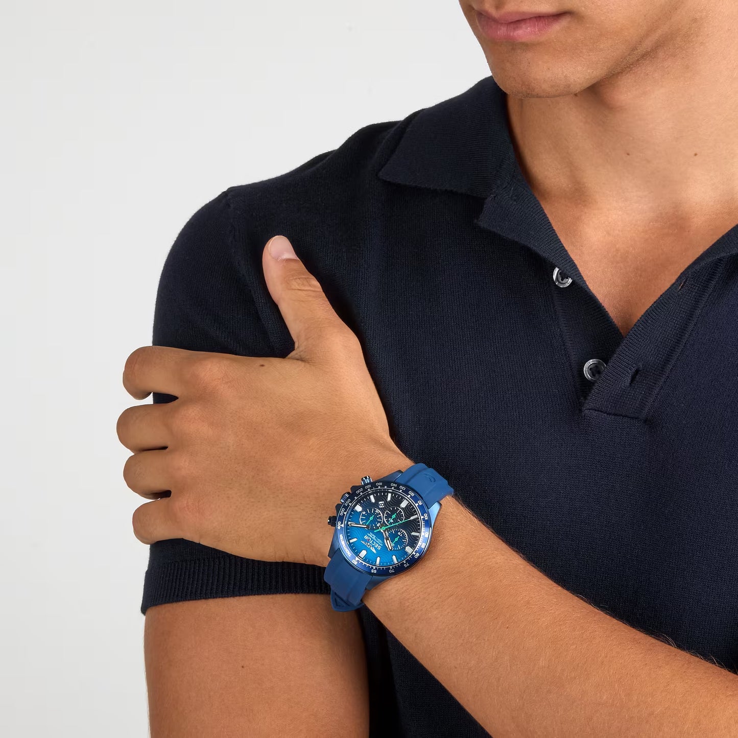 Orologio Sector 230 Water Chrono 43 Mm Pvd Blu Gomma Quadrante Azzurro/Blu