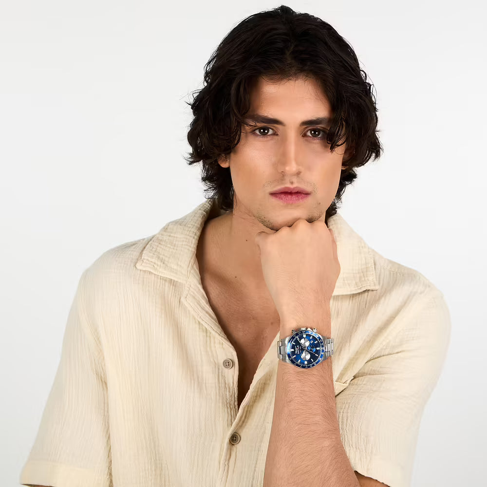Orologio Sector 230 Chrono 43 mm Acciaio Braccialato Blu