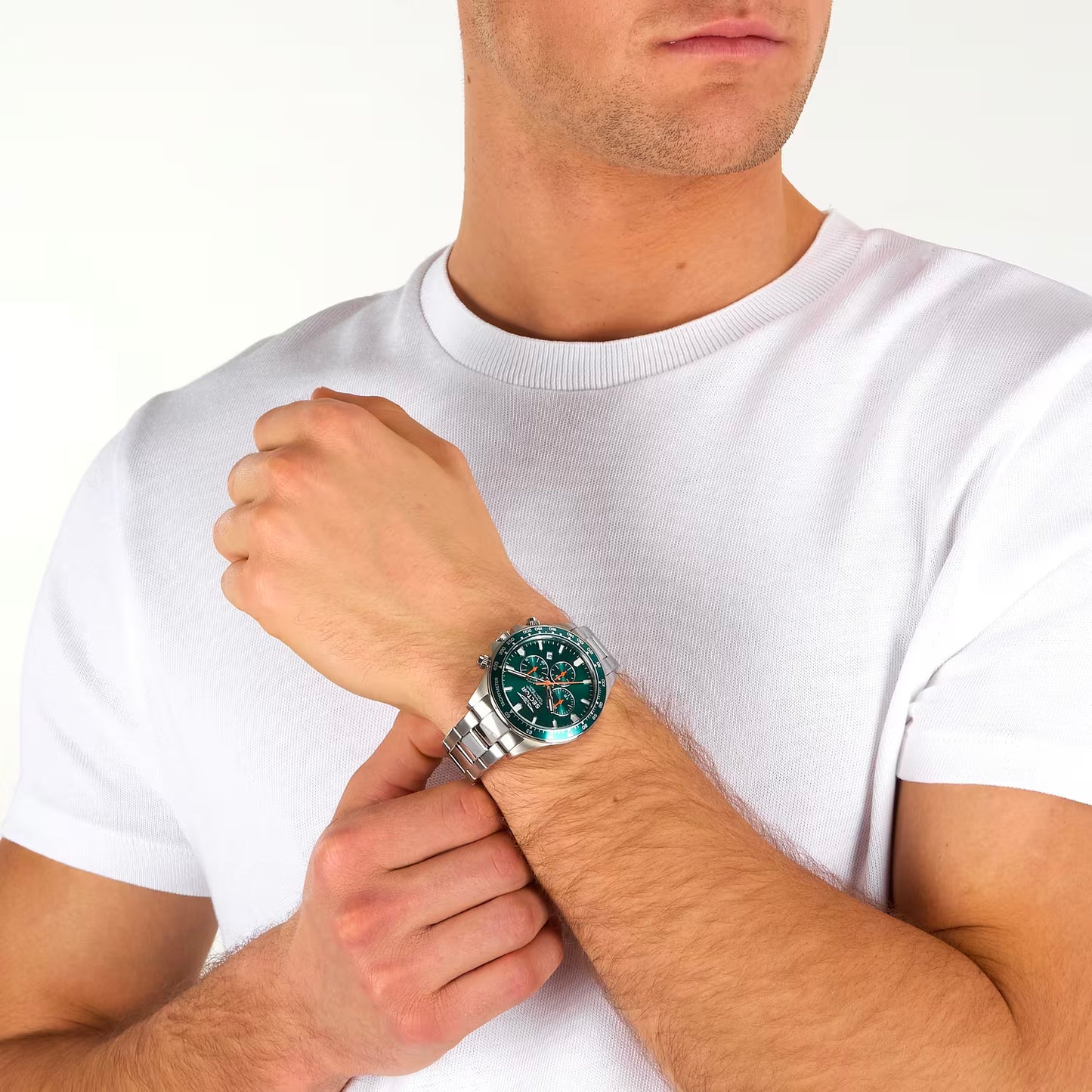 Orologio Sector 230 43 Mm Chrono Acciaio Braccialato Verde