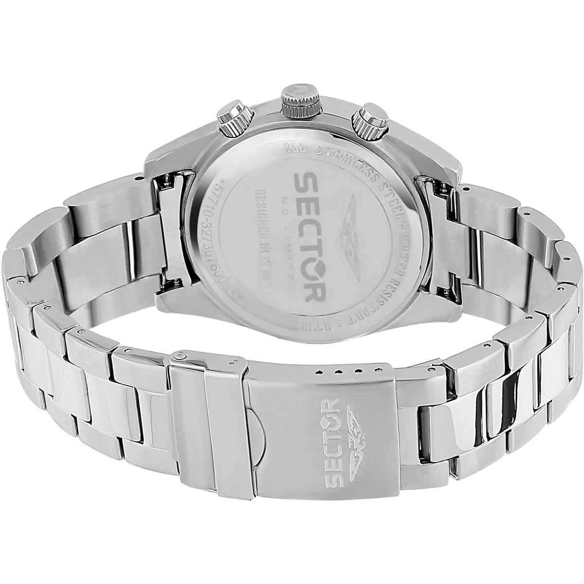 Orologio Sector 240 Chrono 41 Mm Acciaio Braccialato Nero