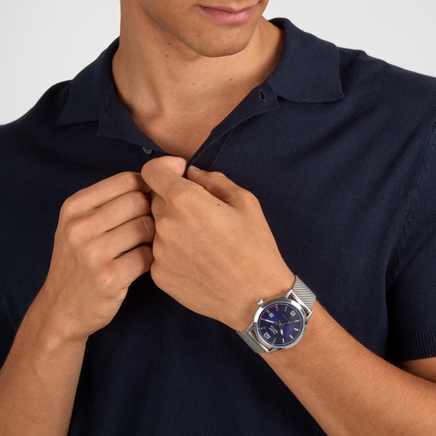 Orologio Sector 660 41 Mm Acciaio Braccialato Maglia Milanese Blu