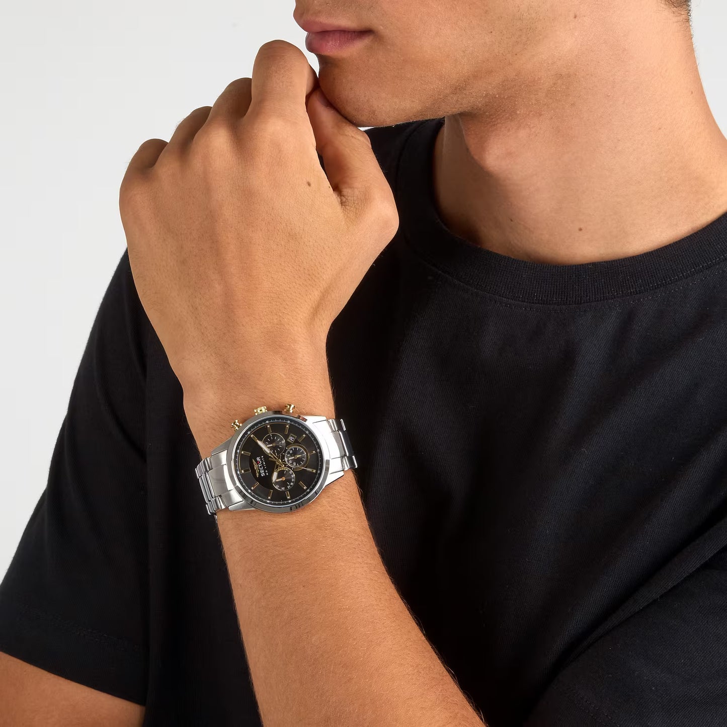 Orologio Sector 660 Chrono 42 Mm Acciaio Braccialato Nero
