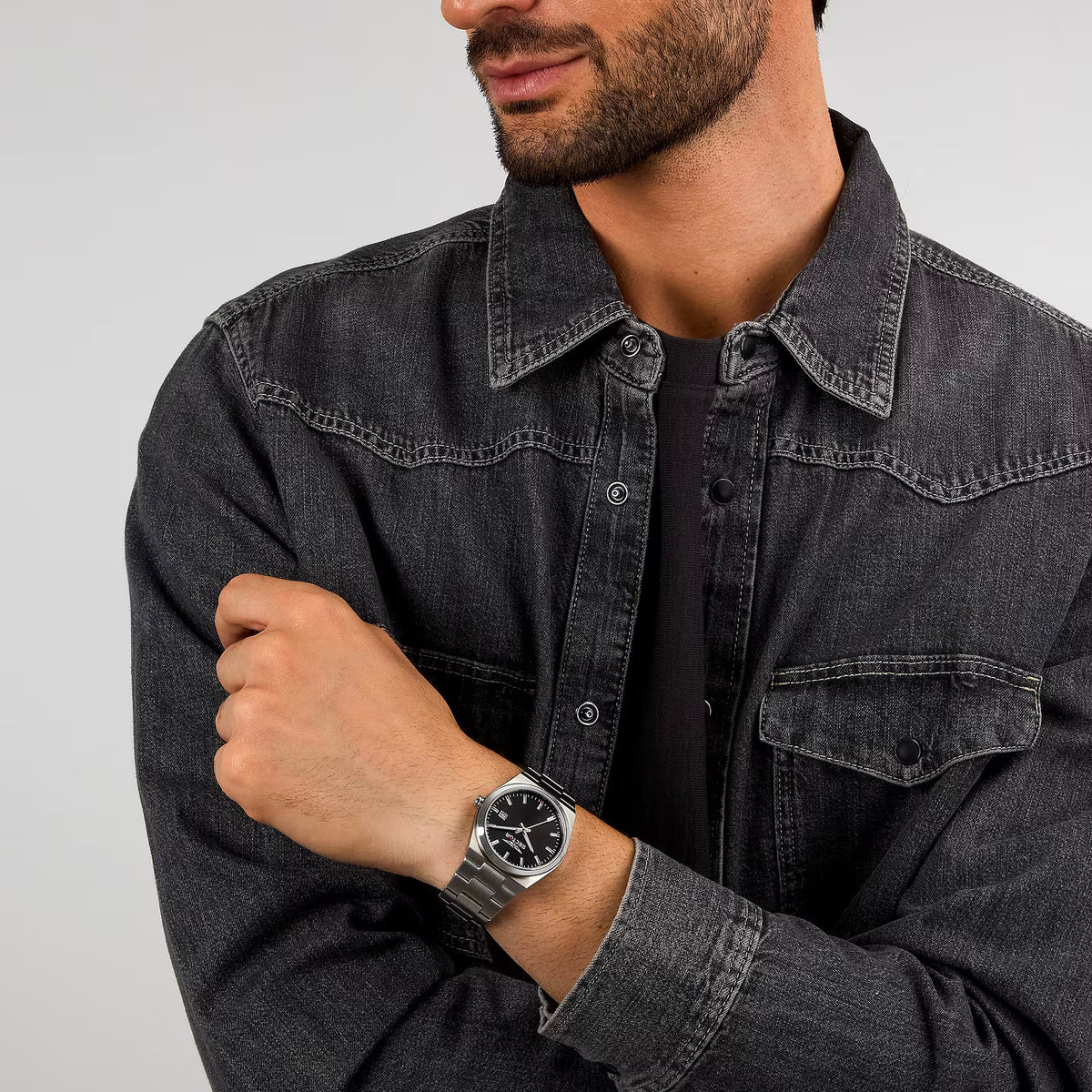 Orologio Sector C300 40 Mm.acciaio Braccialato Satinato Nero