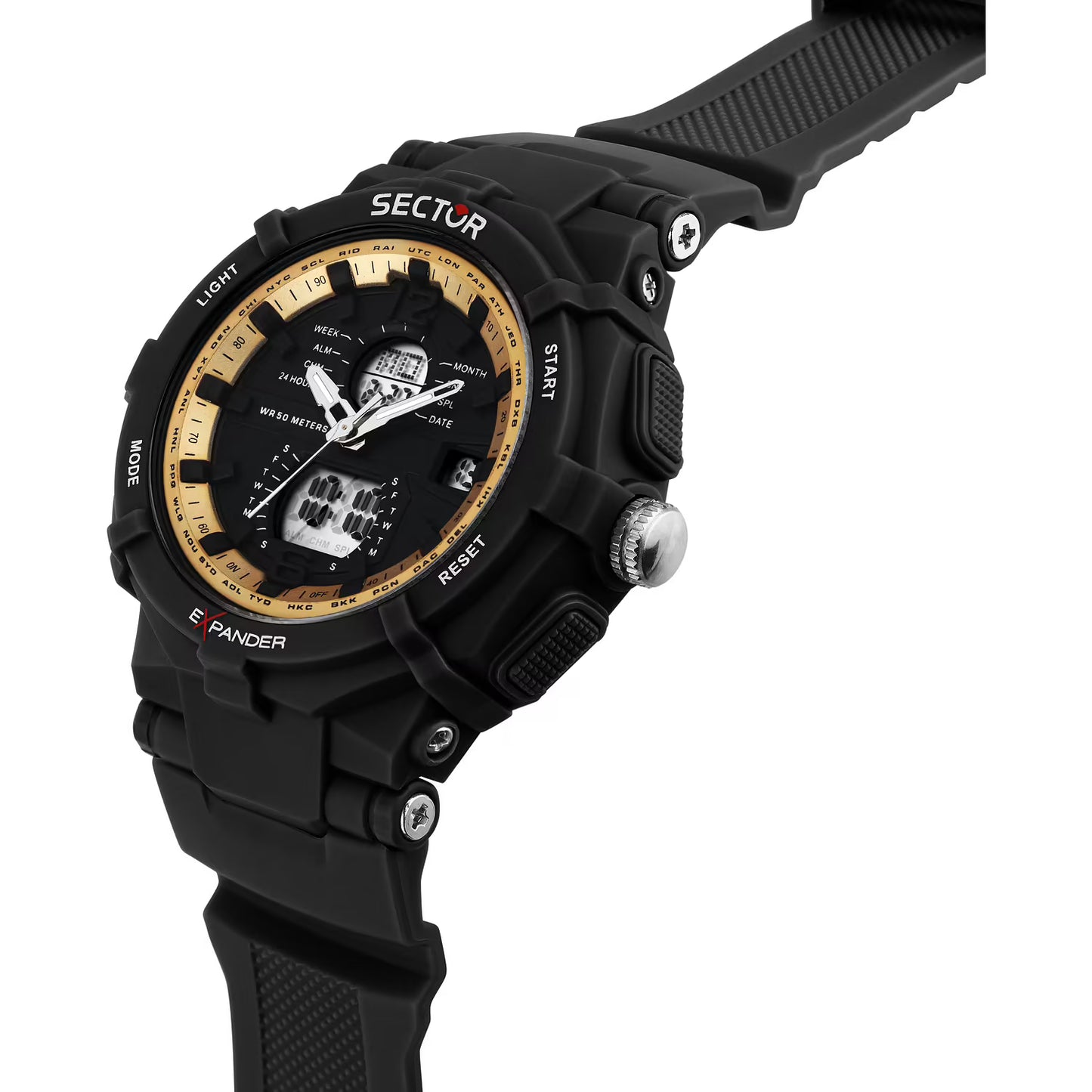 Orologio Sector Ex-09 50 mm Policarbonato Nero