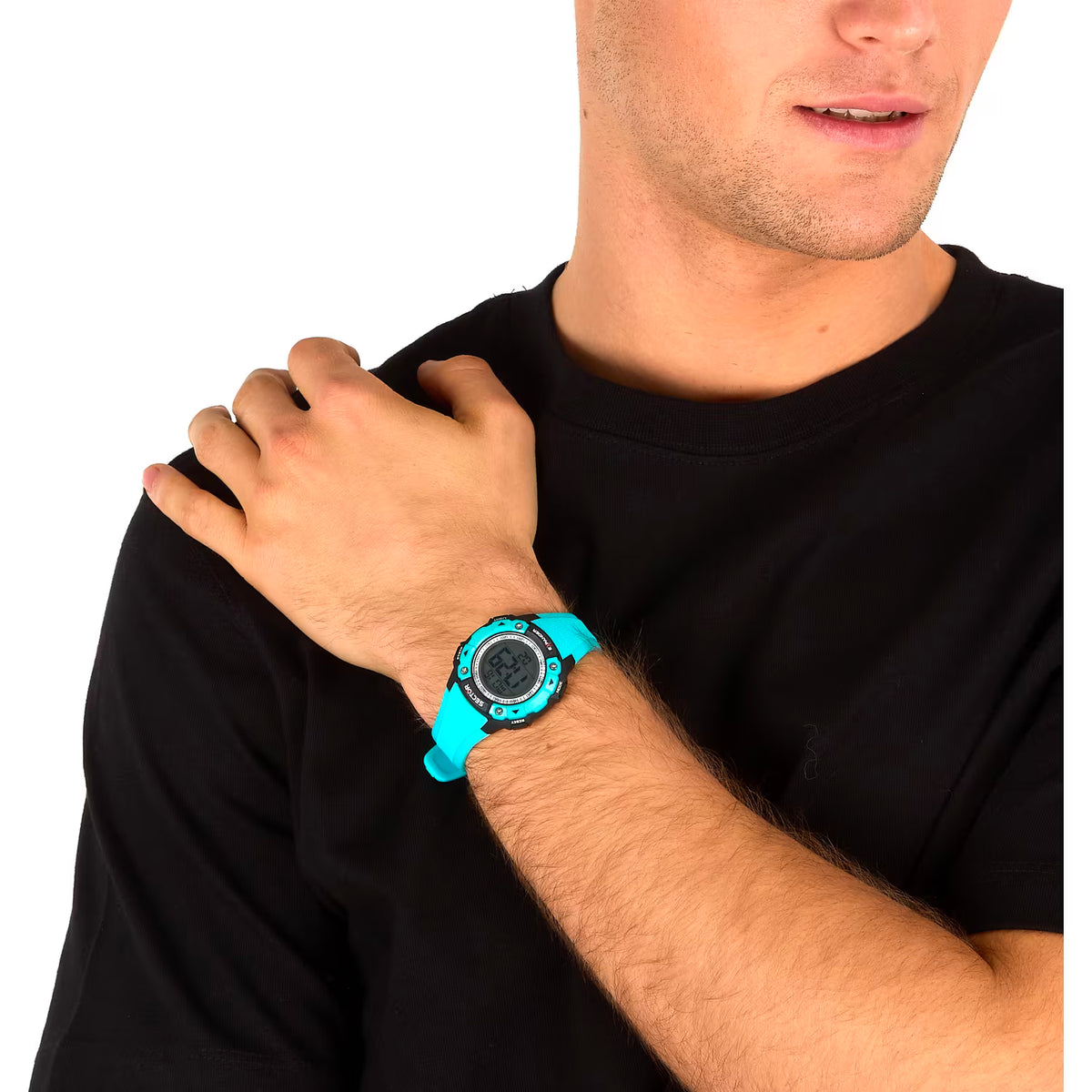 Orologio Sector Ex-49 Digitale 37 Mm Policarbonato Azzurro Cinturino Gomma