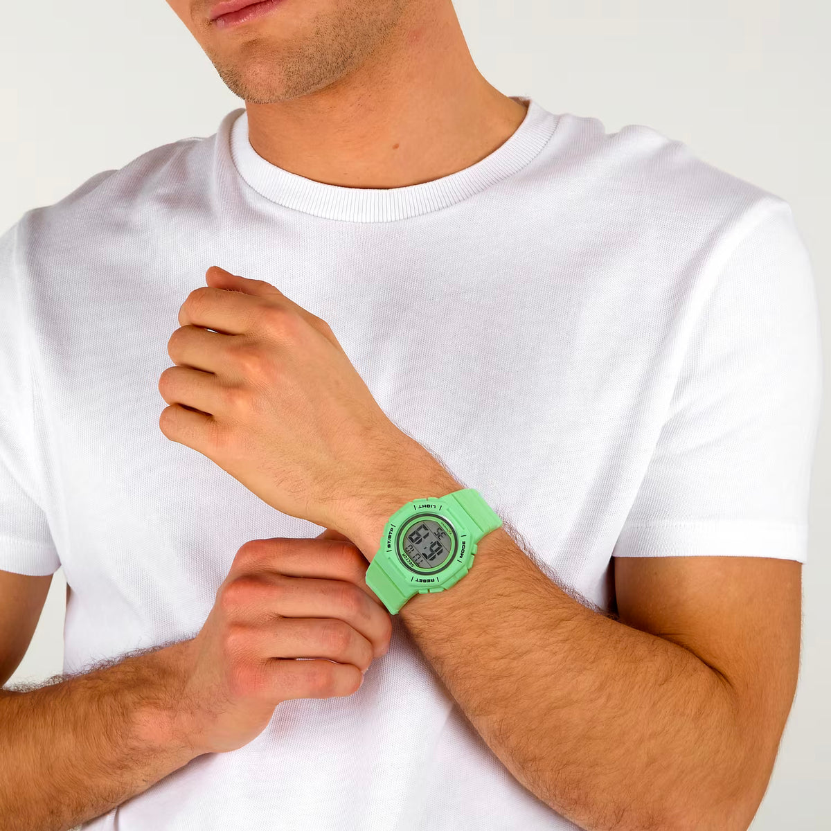 Orologio Sector Ex-50 Digitale 40 Mm Policarbonato Cinturino Gomma Verde Menta