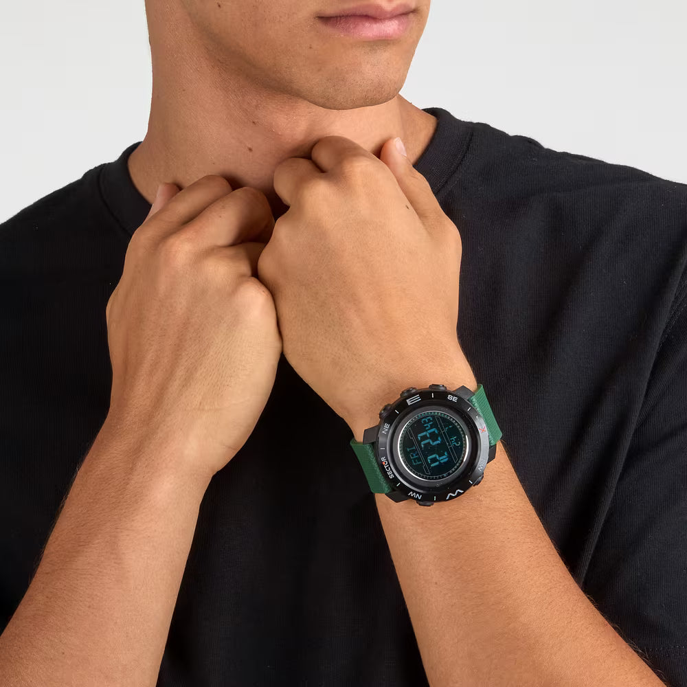 Orologio Sector Ex-52 Digitale 37 Mm Policarbonato Nero Silicone Verde