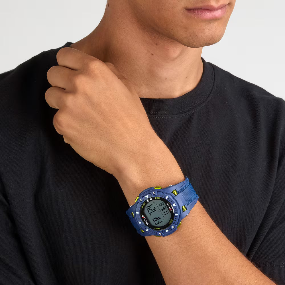 Orologio Sector Ex-54 Digitale 51 Mm Policarbonato e Silicone Blu/Verde Fluo
