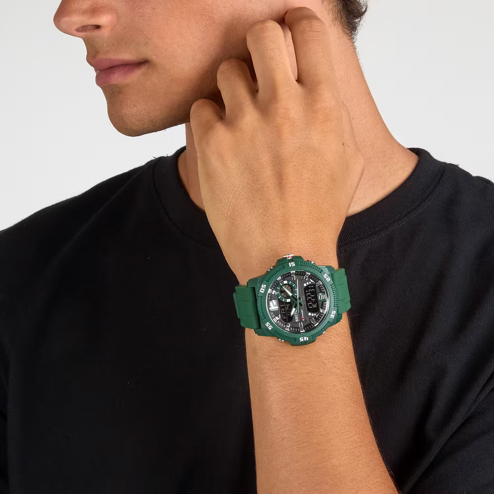 Orologio Sector Ex-56 Analogico Digitale 46 Mm Policarbonato e Silicone Verde