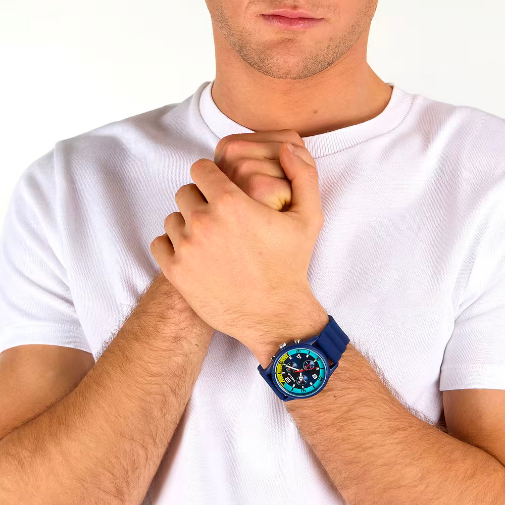 Orologio Sector H2O Chrono 43 Mm Policarbonato Cinturino Gomma Blu