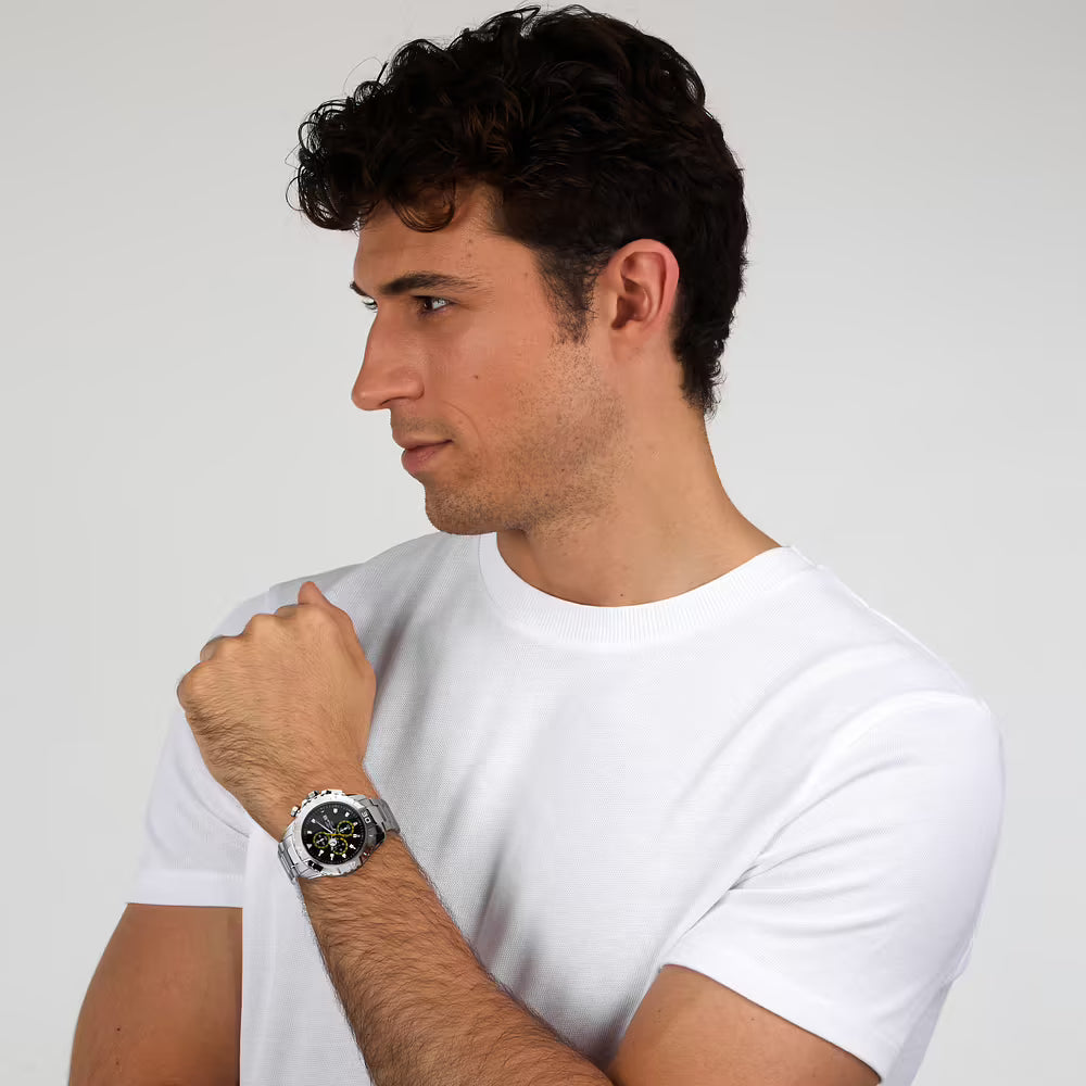 Orologio Sector Legend Chrono 43 mm Acciaio Braccialato Nero
